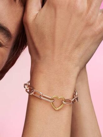 Pandora ME Herz-Glied zum Öffnen – 14 Karat vergoldet