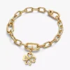 Pandora ME Herz-Kleeblatt-Medallion-Charm, 14 Karat vergoldet Pandora ME Herz-Kleeblatt-Medallion-Charm, 14 Karat vergoldet