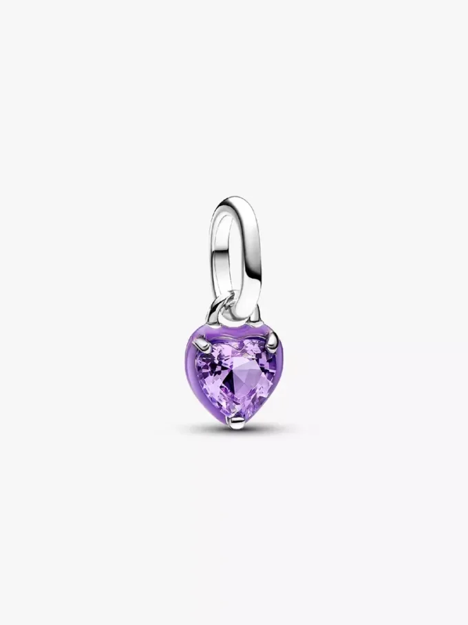 Pandora ME Lila Chakra-Herz Mini-Dangle Charm aus Sterlingsilber Pandora ME Lila Chakra-Herz Mini-Dangle Charm aus Sterlingsilber