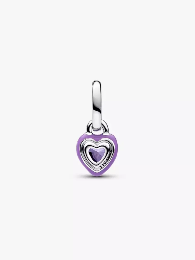 Pandora ME Lila Chakra-Herz Mini-Dangle Charm aus Sterlingsilber Pandora ME Lila Chakra-Herz Mini-Dangle Charm aus Sterlingsilber