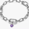 Pandora ME Lila Chakra-Herz Mini-Dangle Charm aus Sterlingsilber Pandora ME Lila Chakra-Herz Mini-Dangle Charm aus Sterlingsilber