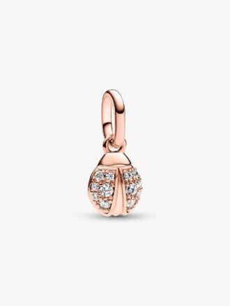Pandora ME Lucky Ladybird Mini Dangle Charm – 14 Karat Roségold-Beschichtung