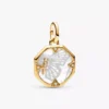 Pandora ME Medaillon-Charm mit perlmuttartigem Schmetterling, 14 Karat vergoldet Pandora ME Medaillon-Charm mit perlmuttartigem Schmetterling, 14 Karat vergoldet