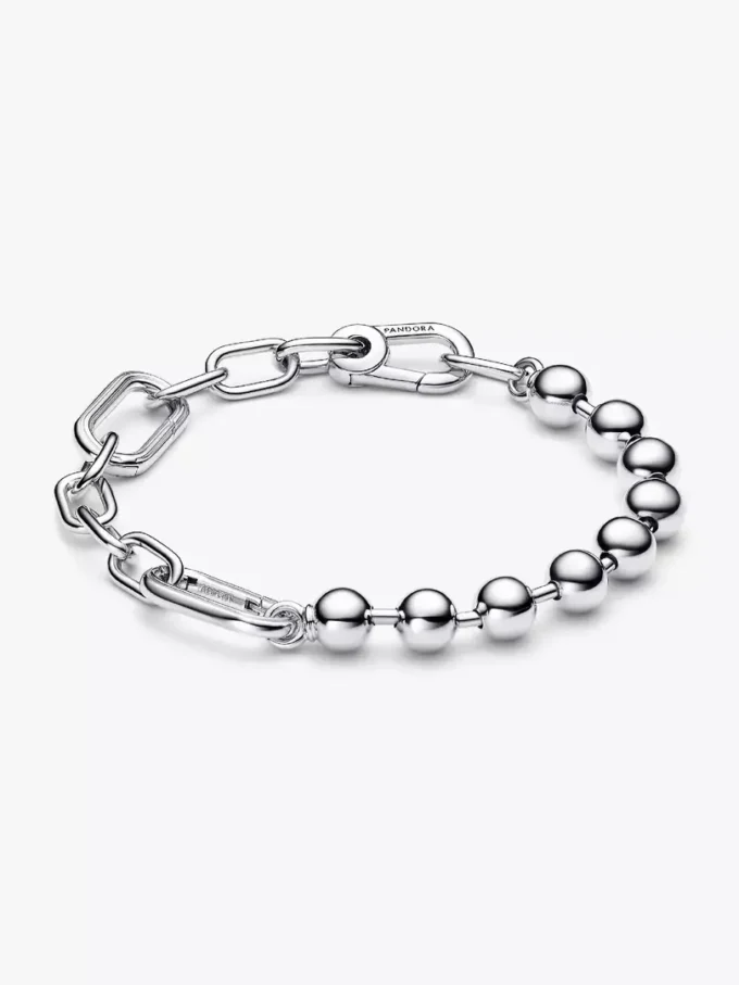 Pandora ME Metallperlen- und Gliederarmband aus Sterlingsilber Pandora ME Metallperlen- und Gliederarmband aus Sterlingsilber