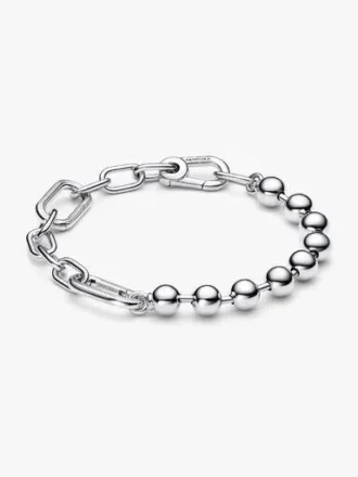 Pandora ME Metallperlen- und Gliederarmband – Sterlingsilber