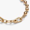 Pandora ME Metallperlen- und Gliederkettenarmband – 14 Karat vergoldet Pandora ME Metallperlen- und Gliederkettenarmband – 14 Karat vergoldet