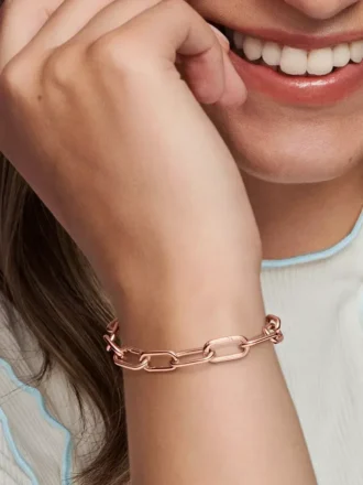Pandora ME Mittelglied-Kettenarmband, 14 Karat Roségold-Beschichtung