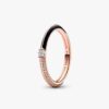 Pandora ME Pavé & Black Dual Ring – 14 Karat Roségold-Beschichtung Pandora ME Pavé & Black Dual Ring – 14 Karat Roségold-Beschichtung