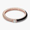 Pandora ME Pavé & Black Dual Ring – 14 Karat Roségold-Beschichtung Pandora ME Pavé & Black Dual Ring – 14 Karat Roségold-Beschichtung