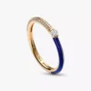 Pandora ME Pavé & Blue Dual Ring, 14 Karat vergoldet Pandora ME Pavé & Blue Dual Ring, 14 Karat vergoldet