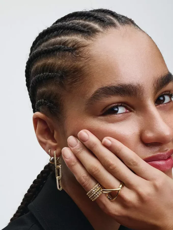 Pandora ME Pavé Double Styling Link, 14-karätig vergoldet Pandora ME Pavé Double Styling Link, 14-karätig vergoldet