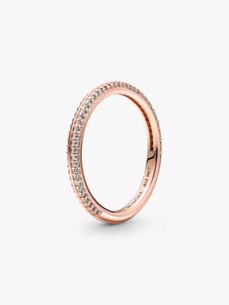 Pandora ME Pavé-Ring, 14 Karat Roségold-Beschichtung