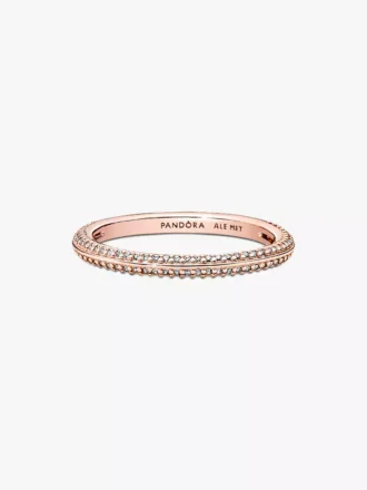 Pandora ME Pavé-Ring, 14 Karat Roségold-Beschichtung