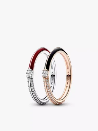 Pandora ME Pavé-Ring-Set in Rot und Schwarz, 2er-Set Pandora ME Pavé-Ring-Set in Rot und Schwarz, 2er-Set
