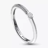 Pandora ME Pavé & Weiß-Doppelring aus Sterlingsilber Pandora ME Pavé & Weiß-Doppelring aus Sterlingsilber