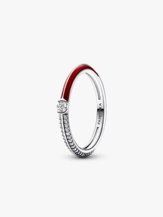 Pandora ME Pavé & White Dual Ring – Sterlingsilber