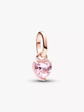 Pandora ME Pink Chakra Heart Mini-Dangle Charm, 14 Karat Roségold-Beschichtung