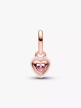Pandora ME Pink Chakra Heart Mini-Dangle Charm, 14 Karat Roségold-Beschichtung