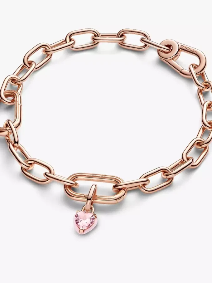 Pandora ME Pink Chakra Heart Mini-Dangle Charm, 14 Karat Roségold-Beschichtung Pandora ME Pink Chakra Heart Mini-Dangle Charm, 14 Karat Roségold-Beschichtung