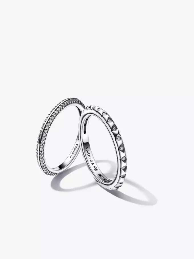 Pandora ME Pyramids & Pavé Ring-Set, 2er-Set Pandora ME Pyramids & Pavé Ring-Set, 2er-Set