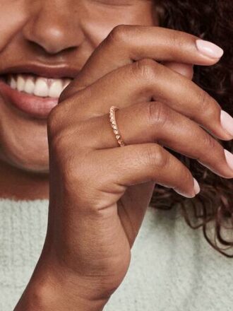 Pandora ME Pyramids Ring – 14 Karat Roségold-Beschichtung
