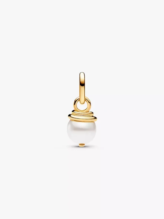 Pandora ME Snake Pearlescent Mini-Dangle Charm, 14-karätig vergoldet Pandora ME Snake Pearlescent Mini-Dangle Charm, 14-karätig vergoldet