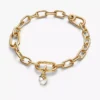 Pandora ME Snake Pearlescent Mini-Dangle Charm, 14-karätig vergoldet Pandora ME Snake Pearlescent Mini-Dangle Charm, 14-karätig vergoldet