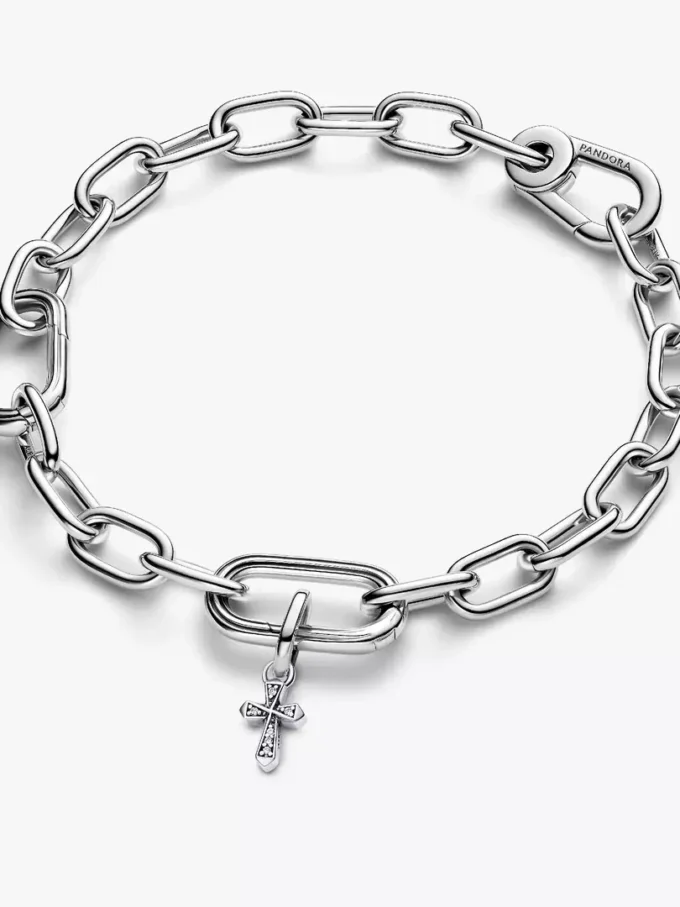 Pandora ME Sparkling Cross Mini-Dangle Charm aus Sterlingsilber Pandora ME Sparkling Cross Mini-Dangle Charm aus Sterlingsilber