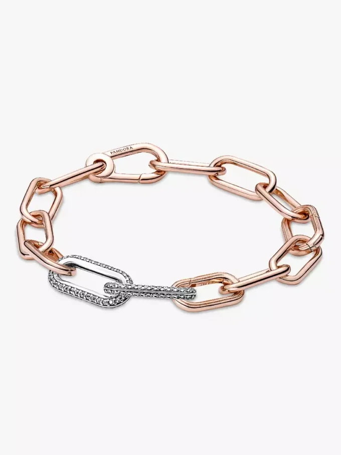 Pandora ME Styling Pavé Doppelglied aus Sterlingsilber Pandora ME Styling Pavé Doppelglied aus Sterlingsilber