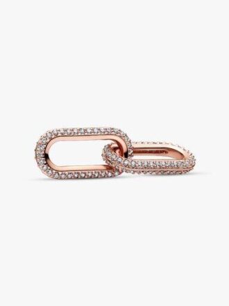 Pandora ME Styling Pavé Double Link – 14 Karat Roségold-Beschichtung