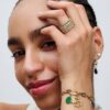 Sparkling Elevated Heart Ohrringe – 14 Karat vergoldet Sparkling Elevated Heart Ohrringe – 14 Karat vergoldet