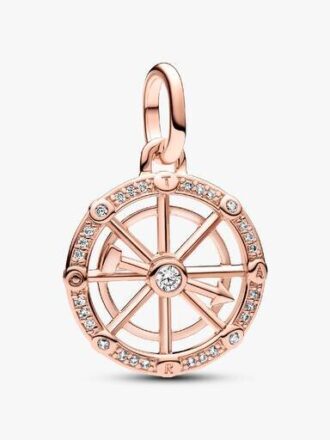 Pandora ME Wheel of Fortune Medaillon-Charm – 14 Karat Roségold-Beschichtung