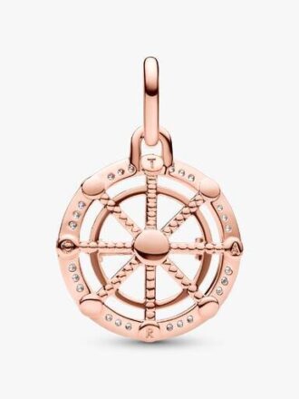 Pandora ME Wheel of Fortune Medaillon-Charm – 14 Karat Roségold-Beschichtung