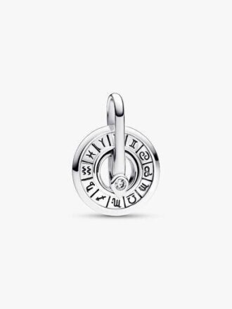 Pandora ME Zodiac Wheel Medaillon-Charm – Sterlingsilber
