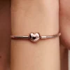 Pandora Moments Armband mit Herzverschluss und Snake Chain, 14 Karat Roségold-Beschichtung Pandora Moments Armband mit Herzverschluss und Snake Chain, 14 Karat Roségold-Beschichtung