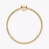 Pandora Moments Armband mit Herzverschluss und Snake Chain, 14 Karat vergoldet Pandora Moments Armband mit Herzverschluss und Snake Chain, 14 Karat vergoldet