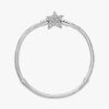 Pandora Moments Asymmetrisches Snake Chain-Armband mit Sternverschluss – Sterlingsilber Pandora Moments Asymmetrisches Snake Chain-Armband mit Sternverschluss – Sterlingsilber
