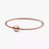 Pandora Moments Bangle, 14 Karat Roségold-Beschichtung
