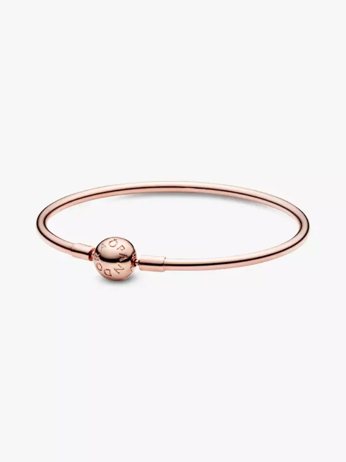 Pandora Moments Bangle, 14 Karat Roségold-Beschichtung