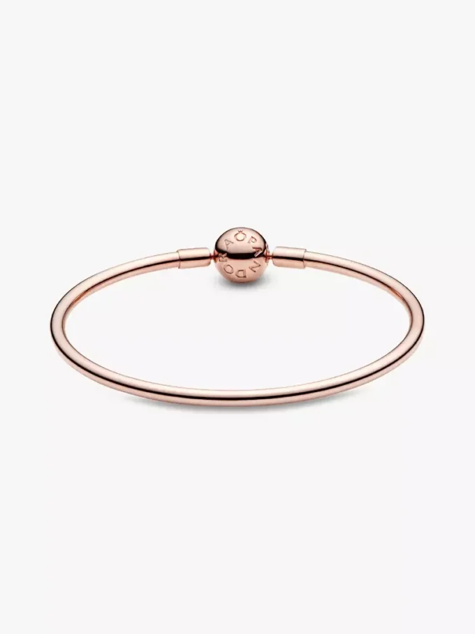 Pandora Moments Bangle, 14 Karat Roségold-Beschichtung