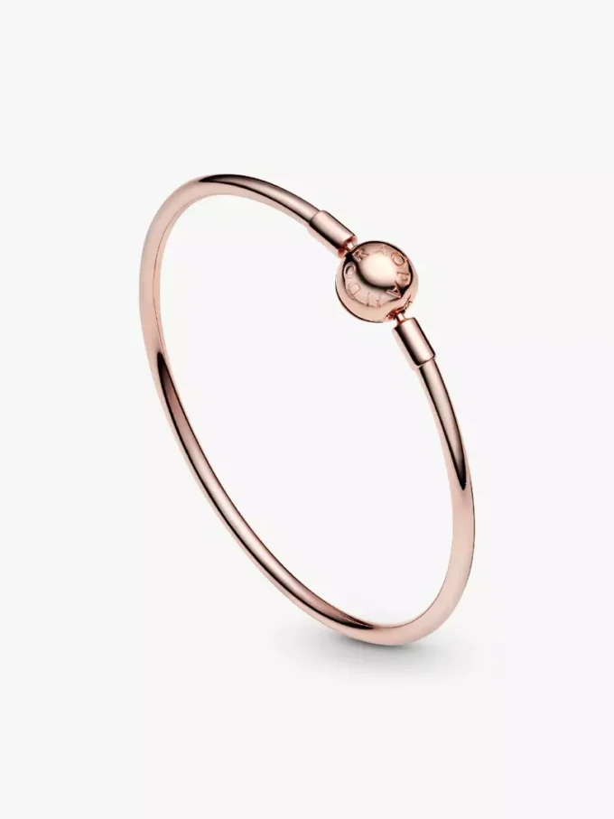 Pandora Moments Bangle, 14 Karat Roségold-Beschichtung