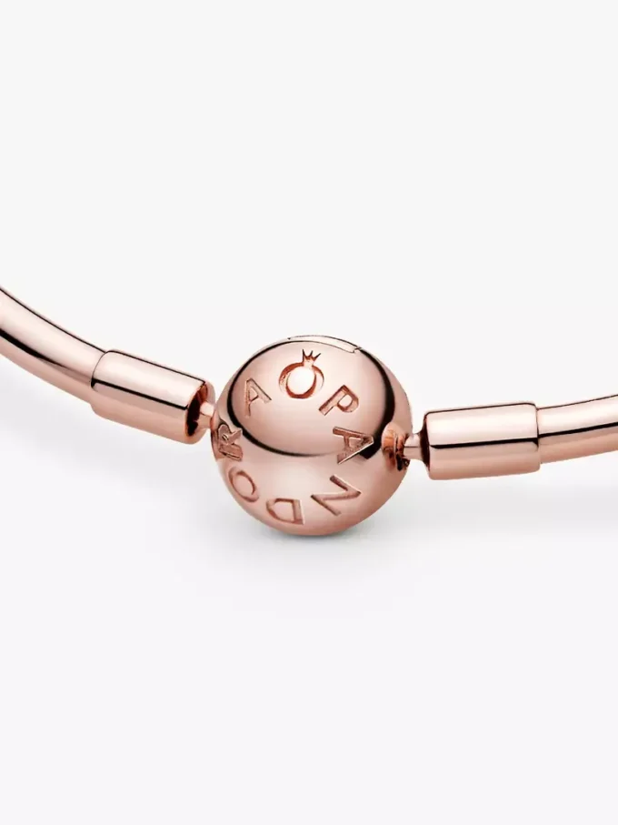 Pandora Moments Bangle, 14 Karat Roségold-Beschichtung