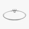 Pandora Moments Bangle mit Herzverschluss aus Sterlingsilber