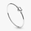 Pandora Moments Bangle mit Herzverschluss aus Sterlingsilber