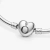 Pandora Moments Bangle mit Herzverschluss aus Sterlingsilber