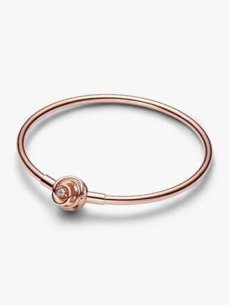 Pandora Moments Bangle mit umlaufendem Verschluss – 14 Karat Roségold-Beschichtung Pandora Moments Bangle mit umlaufendem Verschluss – 14 Karat Roségold-Beschichtung