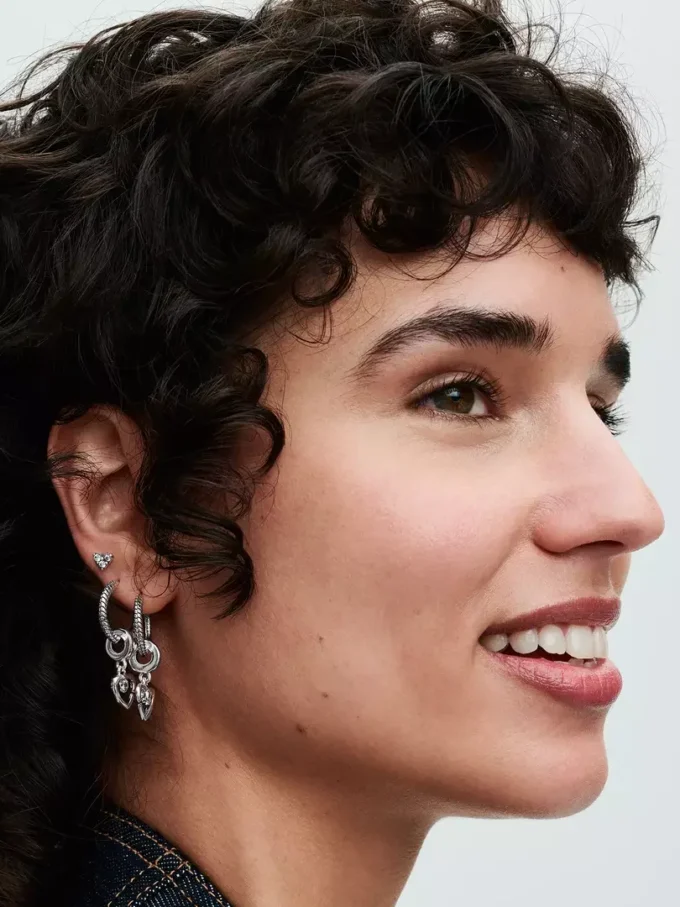 Pandora Moments Charm-Ohrringe aus Sterlingsilber