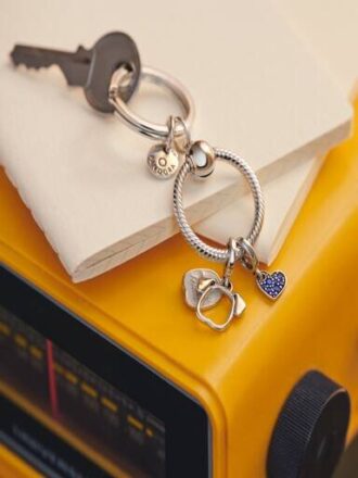 Pandora Moments Charm-Schlüsselanhänger – Sterlingsilber