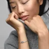 Pandora Moments Familienbaum-Herzverschluss-Snake Chain-Armband aus Sterlingsilber Pandora Moments Familienbaum-Herzverschluss-Snake Chain-Armband aus Sterlingsilber