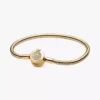 Pandora Moments funkelndes Crown O-Snake Chain-Armband, 14-karätig vergoldet Pandora Moments funkelndes Crown O-Snake Chain-Armband, 14-karätig vergoldet